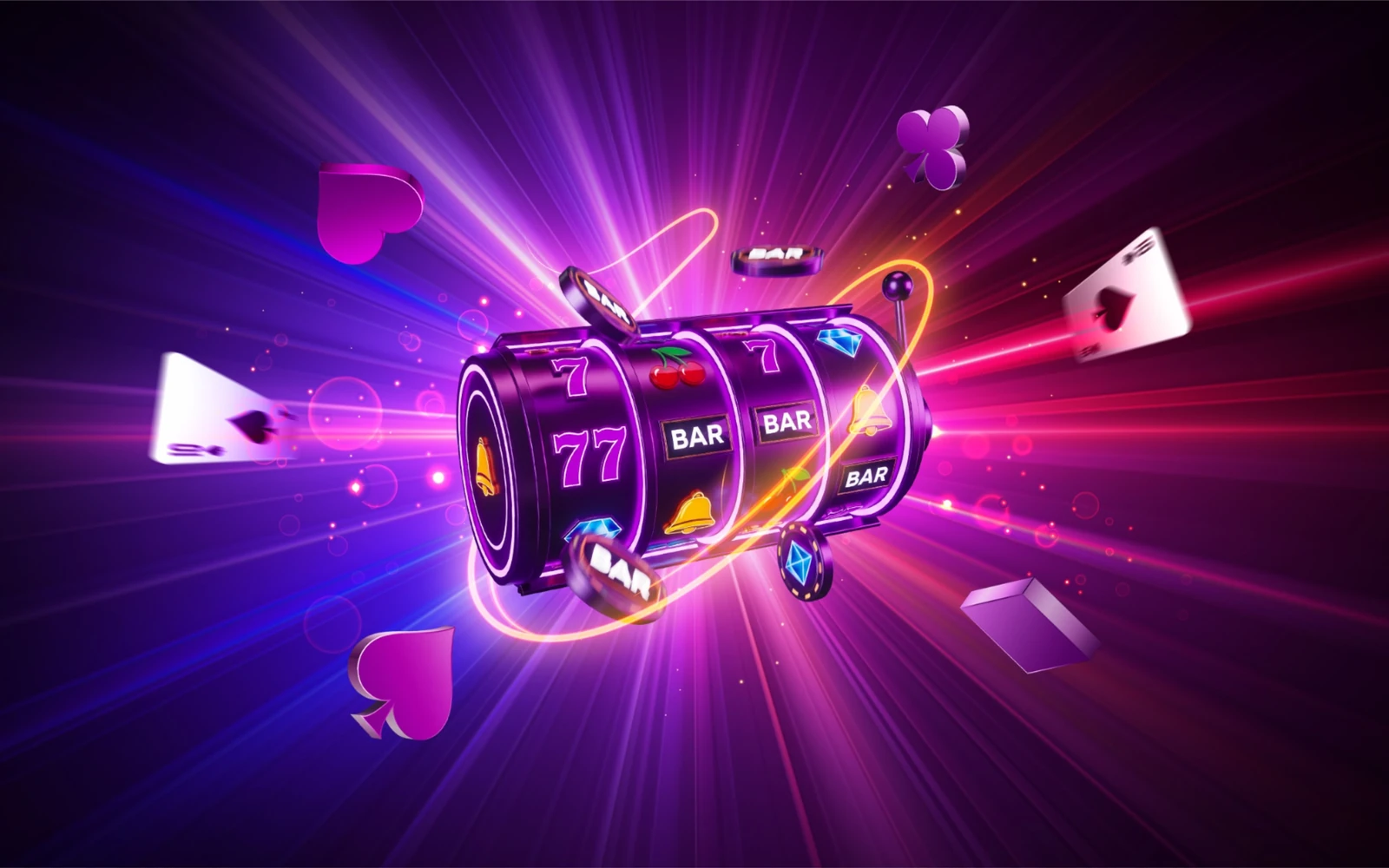 Tampilan permainan slot RICH7 dengan reel dan simbol berwarna